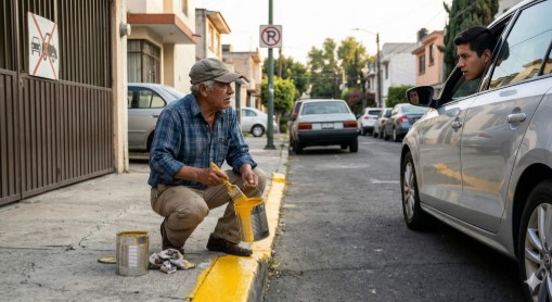 ¿Es legal pintar la banqueta de tu casa para “apartar lugar”? Multas, límites y el trámite oficial